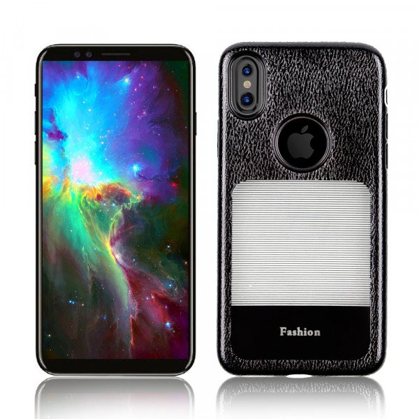 Wholesale iPhone X (Ten) Window Design Fashion TPU Case (Black)